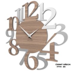 Dizajnové hodiny 10-020n CalleaDesign Russel 45cm (viac dekorov dyhy) Dyha tmavý dub - 83