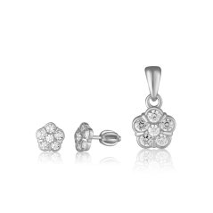 Strieborná súprava so zirkónmi JVD SVLS0144SH2BISR