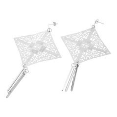 Nerezové náušnice 5170 - stříbrné barvy - SER.5170