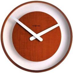 Dizajnové nástenné hodiny 3046br Nextime Wood Loop 30cm