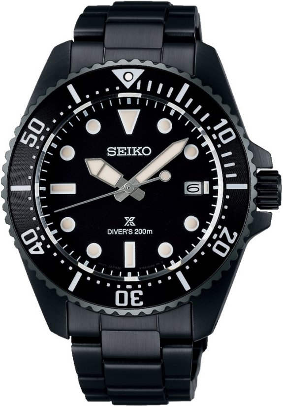 Seiko SNE599P1 Prospex Solar Diver’s in All Black