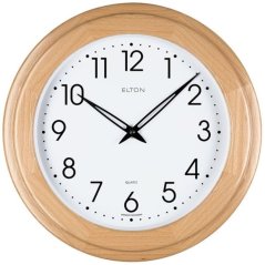 Nástěnné dřevěné hodiny ELTON Tazz - světle hnědé - E17.4677.51.004654