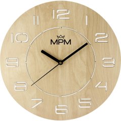 Dřevěné hodiny s tichým chodem MPM E07M.4115.53
