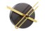 Dizajnové stolné hodiny Endless lacquered black/gold 32cm