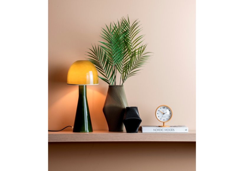 Dizajnové stolné hodiny s budíkom 6027YE Karlsson 14cm