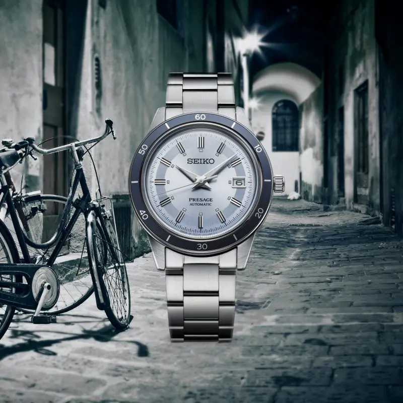 Seiko SRPL19J1 Presage Style 60s European Exclusive in ‘retro blue’