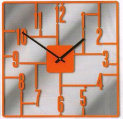 Dizajnové hodiny D&D 270 Meridiana 41cm Meridiana farby kov oranžový lak