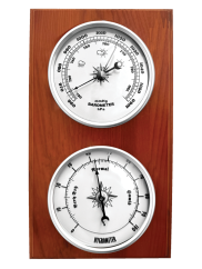 Nástenný drevený barometer s vlhkomerom JVD BA232/41