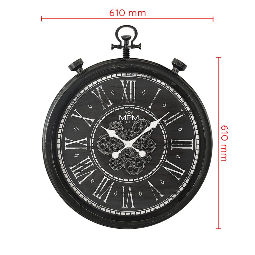 Nástenné hodiny s tichým chodom MPM Vintage Timekeeper - E01.4326.90