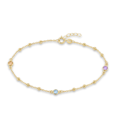 MINET Decentní zlatý náramek se zirkonem Au 585/1000 1,10g