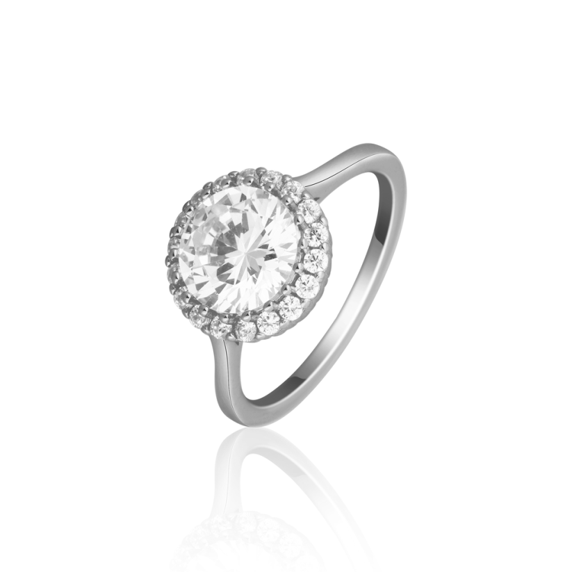 Stříbrný prsten JVD SVLR0620SH2BI54