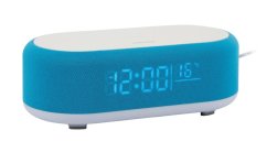 Stolové hodiny s budíkom, nabíjačkou smartfónov a Bluetooth reproduktorom 6033BB Karlsson 20cm