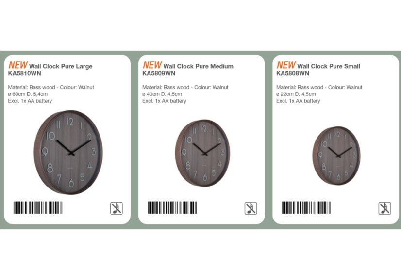 Designové nástěnné hodiny 5809WN Karlsson 40cm