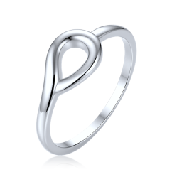 MINET Elegantní zvlněný stříbrný prsten vel. 58