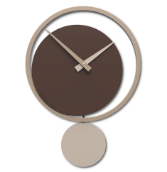 Designové kyvadlové hodiny 11-010 CalleaDesign Eclipse 51cm (více barevných variant) Barva zelené jablko-76 Dýha wenge - 89
