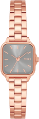 MINET Rose gold-béžové dámské hodinky GRACE s ocelovým řemínkem