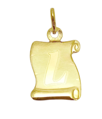 Zlatý prívesok písmeno v pergamene "L" 393-31