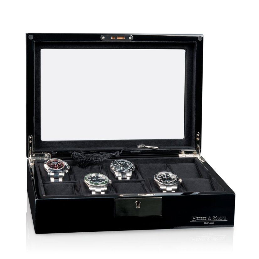 Kazeta na hodinky HEISSE & SÖHNE 70019-196.142 HS Tenor 10 - Schwarz