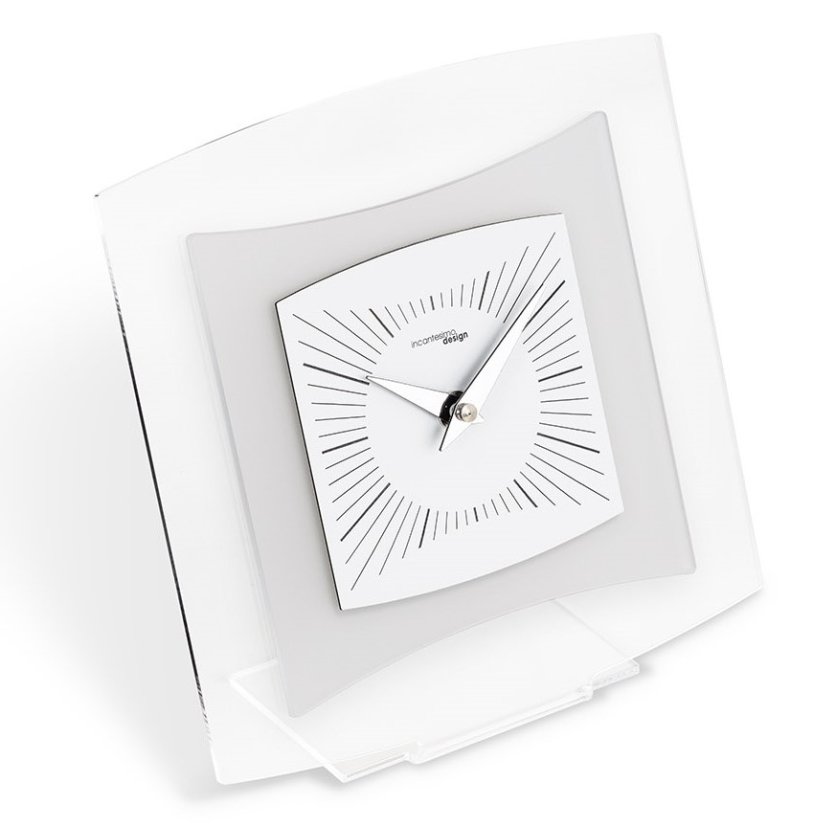 Dizajnové stolné hodiny I805BN white IncantesimoDesign 20cm