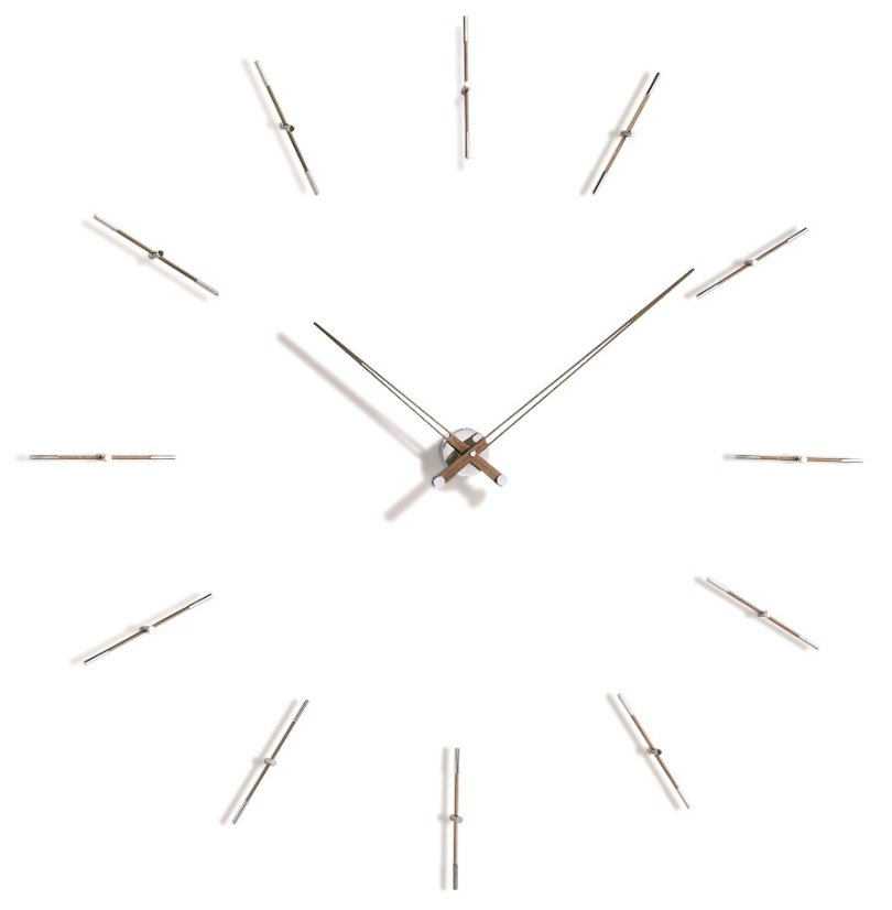 Dizajnové nástenné hodiny Nomon Merlin Walnut 125cm