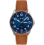 LAVVU Ocelové pánské hodinky BERGEN Blue / Top Grain Leather se svítícími čísly