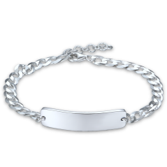 MINET Strieborný pánsky náramok s doštičkou na gravírovanie Ag 925/1000 10,95g