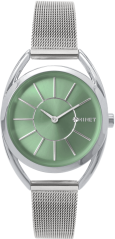 MINET Strieborné dámske hodinky ICON GREEN MESH