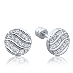 MINET Zlatý prívesok koliesko s bielym zirkónom Au 585/1000 1,60g