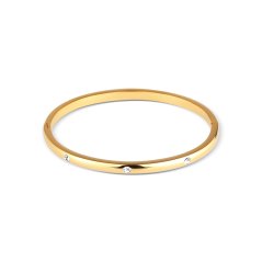 Pozlacený pevný ocelový náramek JVD SSSB0094XI8GO00