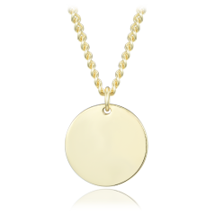 MINET Decentný pozlátený strieborný náhrdelník s kolieskom