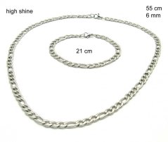 Oceľový náhrdelník + náramok 23989000