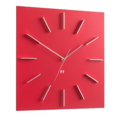 Dizajnové nástenné hodiny Future Time FT1010RD Square red 40cm