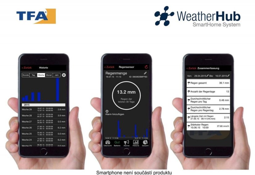 TFA 30.3306.02 - Bezdrôtový snímač zrážok pre WEATHERHUB