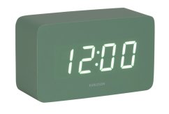 Dizajnové LED hodiny s budíkom 5983GR Karlsson 10cm