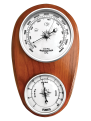 Nástenný drevený barometer s vlhkomerom JVD BA231/41
