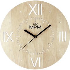 Dřevěné hodiny s tichým chodem MPM E07M.4119.53