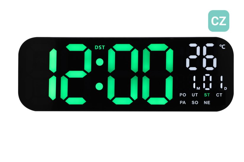 Digitální svítící hodiny s češtinou JVD DH9016.1