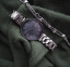 Strieborno-čierne dámske hodinky MINET PRAGUE Black Flower s číslami MWL5170