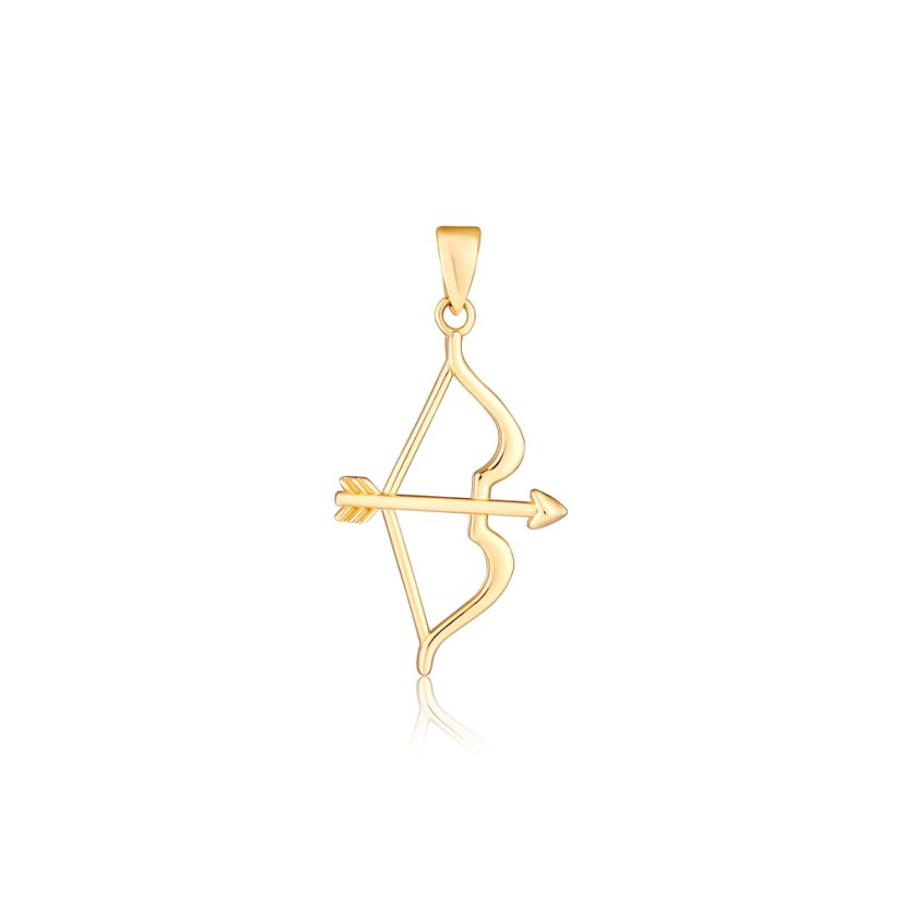 Zlatý přívěsek luk a šíp ZP0319XJ81-0200 (585/1000) 1,02g