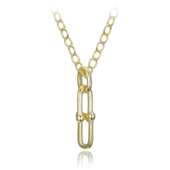 MINET Moderný pozlátený strieborný náhrdelník