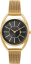 MINET Zlaté dámske hodinky ICON GOLD MESH s čiernym číselníkom