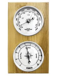 Nástenný drevený barometer s vlhkomerom JVD BA232/68