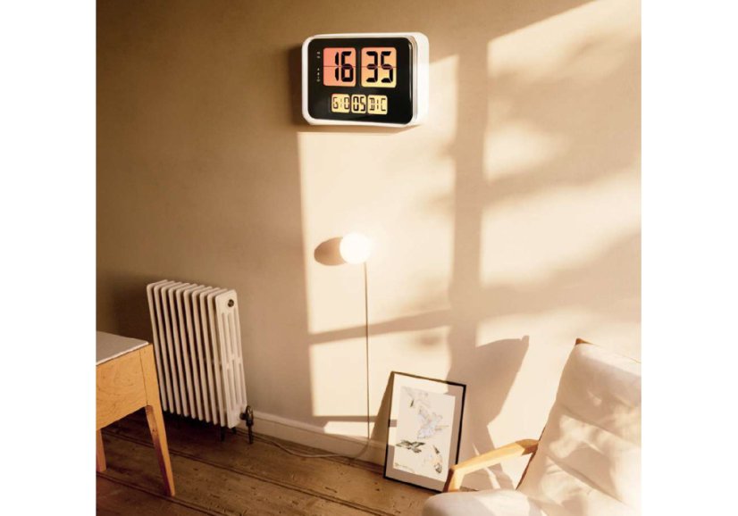 Digitální nástěnné překlápěcí hodiny JD9910 Lowell řízené signálem DCF 25cm