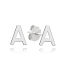 MINET Strieborné náušnice písmeno "A"