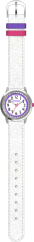 Biele trblietavé dievčenské detské hodinky so kamienkami CLOCKODILE SPARKLE