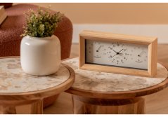 Nástenné-stolové hodiny s teplomerom a vlhkomerom 5925WH Karlsson 26cm