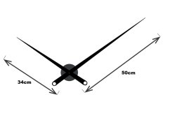 Dizajnové nástenné hodiny Future Time FT9150BK Hands 100cm