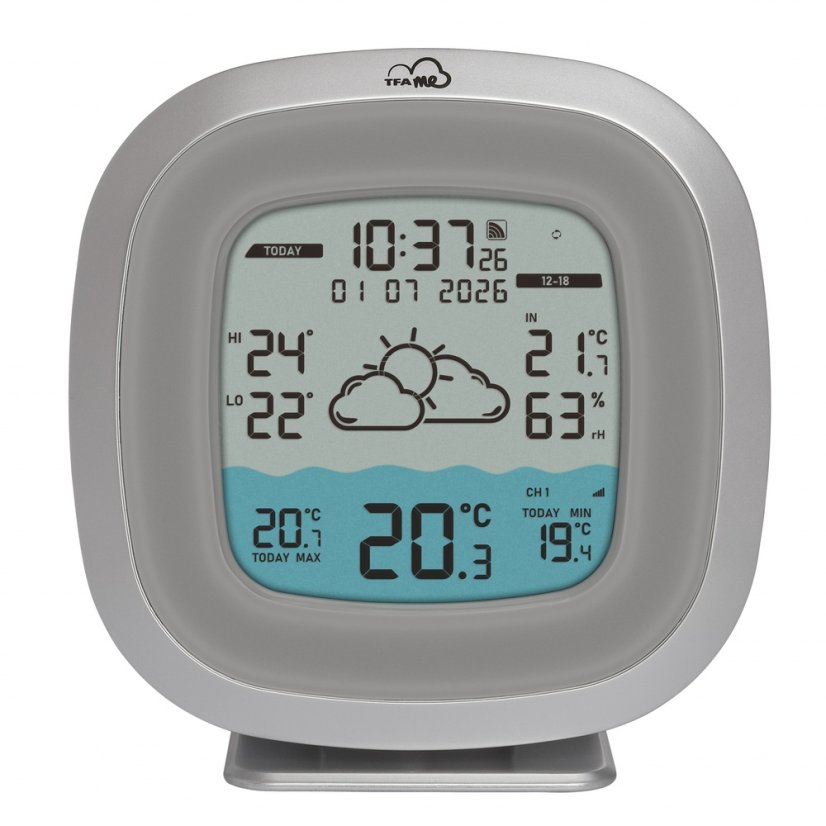 TFA 35.8114.10 - Bezdrôtová WiFi meteostanica so šikovnou predpoveďou a bazénovým čidlom TFA.me ID-09