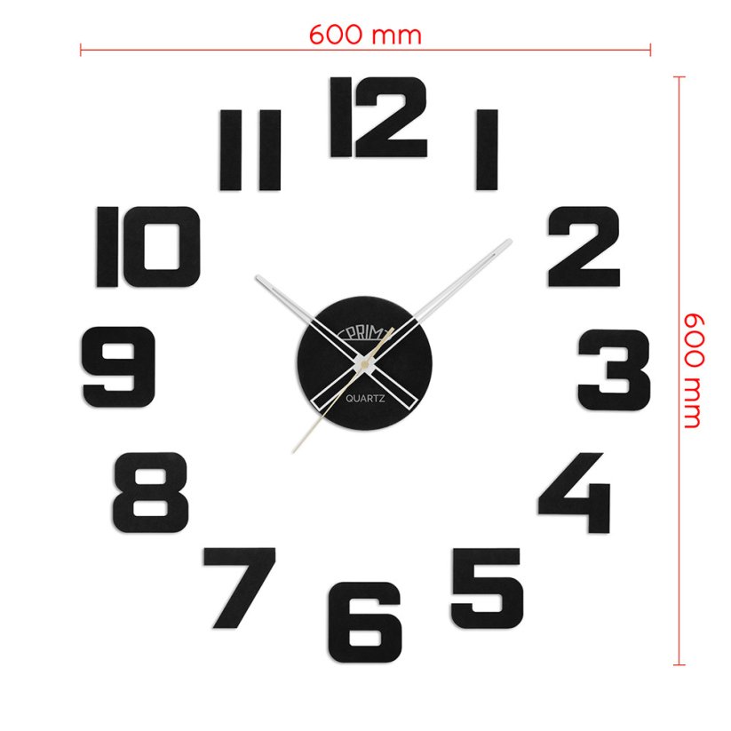 Nalepovacie hodiny s tichým chodom PRIM Colorino - E - E07P.4388.90