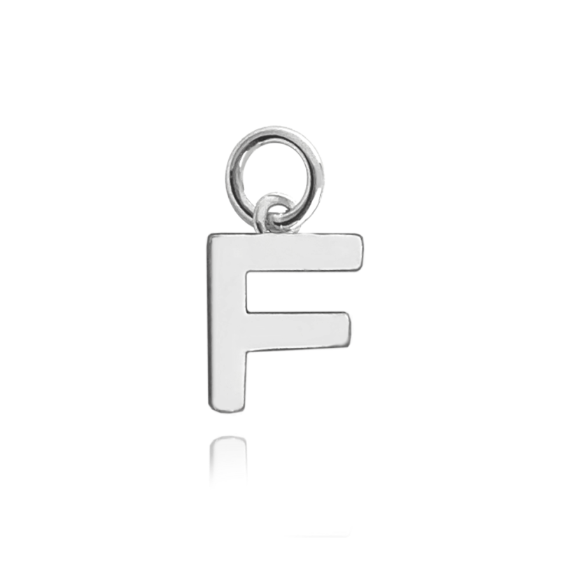 MINET Strieborný príves drobné písmeno "F"